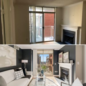 before and after condo in Arlington Station Square sold listed by best arlington realtor Renata Briggman