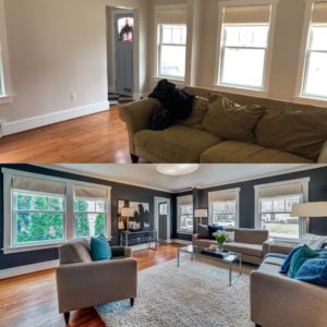 before and after home sold listed by best arlington real estate agent renata briggman