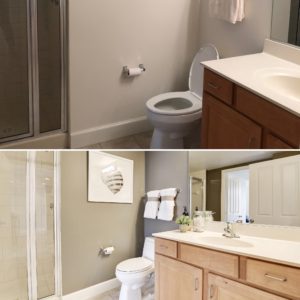 before and after staged Arlington condo in Station Square listed by Renata Briggman best arlington realtor 