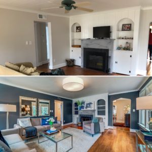 before and after home sold listed by best arlington real estate agent renata briggman