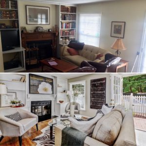 Before and after staged arlington townhome by best arlington realtor renata briggman