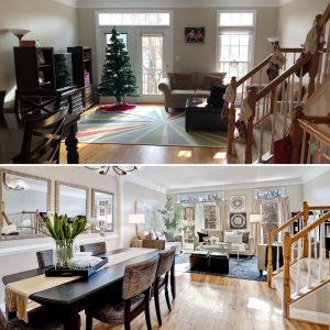 Dining living room transformation